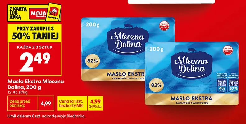 Masło ekstra promocja w Biedronka