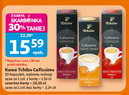 Kawa w kapsułkach Tchibo Cafissimo Caffè Crema promocja w Auchan