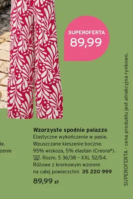 Wzorzyste spodnie palazzo promocja w Tchibo