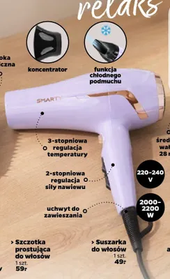 Suszarka do włosów składana z jonizacją Silvercrest promocja w Netto
