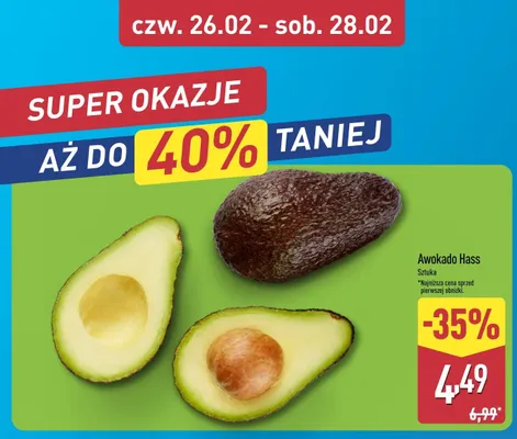 Awokado Hass promocja w Aldi
