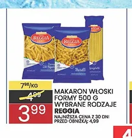 Makaron włoski spaghetti Reggia promocja w Wafelek