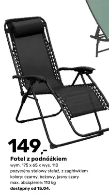 Fotel z podnóżkiem promocja w Bricomarche