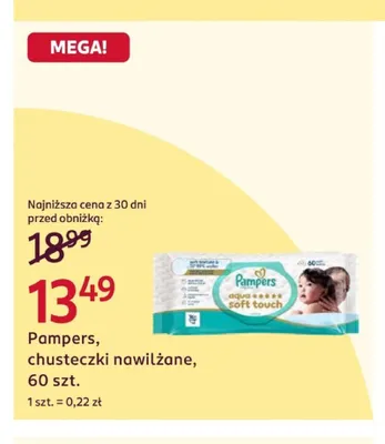 Chusteczki nawilżane Pampers promocja w Rossmann