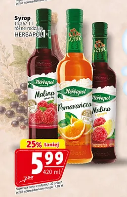 Syrop malina Herbapol promocja w Prim Market