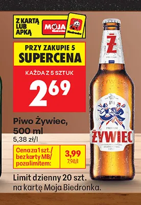 Piwo Żywiec promocja w Biedronka