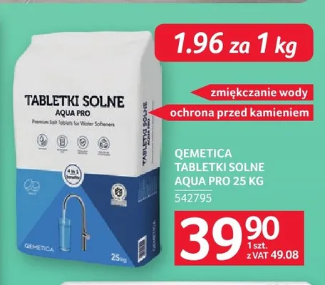 Tabletki solne Qemetica Aqua Pro promocja w Selgros