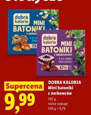 Mini batoniki Dobra Kaloria z nerkowców promocja w Lidl