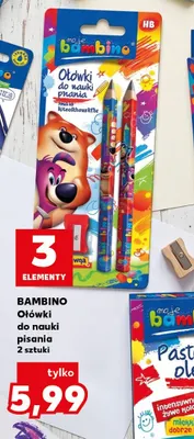 Ołówki do nauki pisania 2 sztuki Bambino promocja w Kaufland