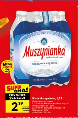 Woda gazowana Muszynianka promocja w Twój Market