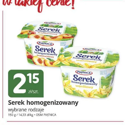 Serek homogenizowany waniliowy Piątnica promocja w Marketvita