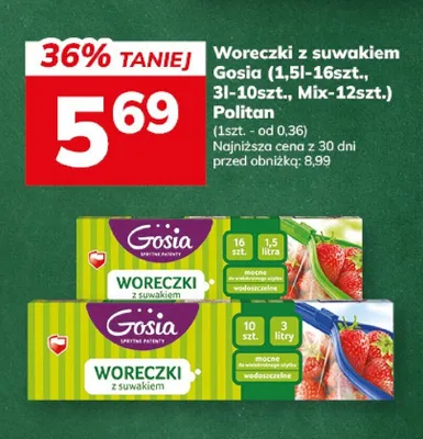 Woreczki z suwakiem Gosia 1,5 l promocja w Hitpol