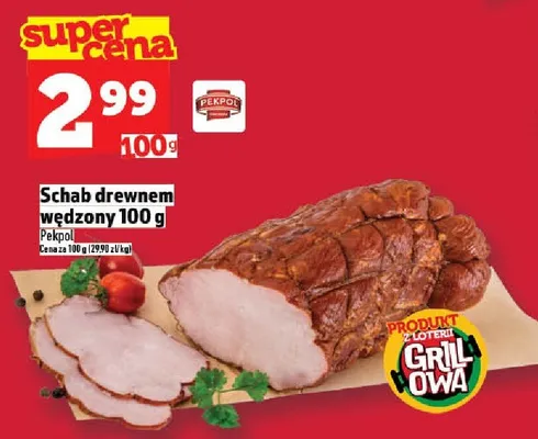 Schab drewnem wędzony Pekpol promocja w TOPAZ