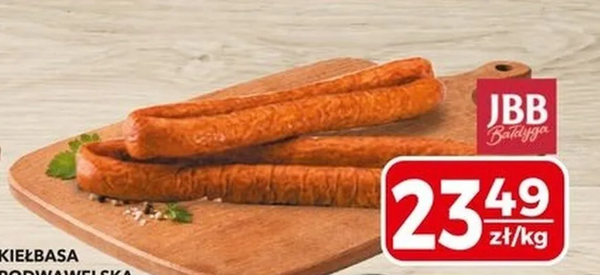 Kiełbasa podwawelska promocja w Top Market