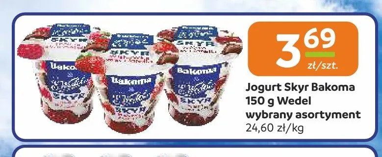 Jogurt Skyr Bakoma Wedel promocja w Społem Częstochowa