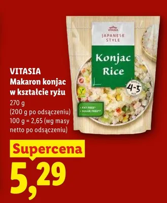 Makaron konjac w kształcie ryżu Vitasia Japanese Style promocja w Lidl