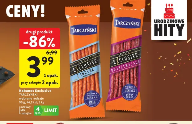 Kabanos Exclusive dojrzewające Tarczyński promocja w Intermarche