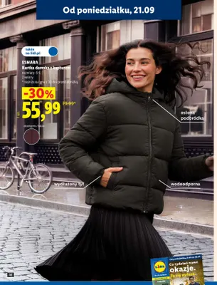 Kurtka damska z kapturem Esmara wodoodporna promocja w Lidl