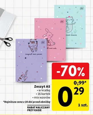 Zeszyt A5 promocja w Intermarche