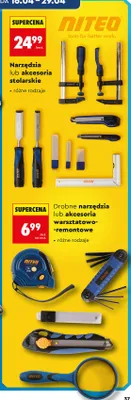 Narzędzia lub akcesoria stolarskie promocja w Biedronka