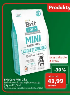 Sucha karma dla psa Brit Care Mini promocja w MAXI ZOO