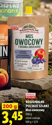 Mus owocowy jabłko borówka amerykańska jagoda kamczacka Regionalne Polskie Szlaki promocja w Lidl