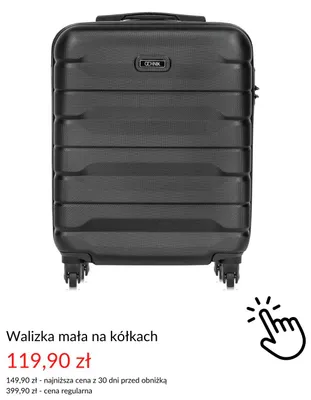 Walizka mała na kółkach Ochnik promocja w Ochnik