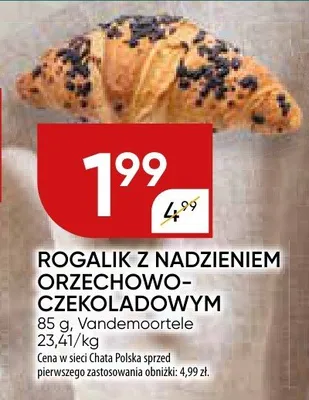 Rogalik z nadzieniem orzechowo-czekoladowym promocja w Chata Polska