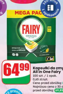 Kapsułki do zmywarki All in One 100 szt. promocja w Dino