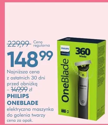 Elektryczna maszynka do golenia twarzy Oneblade promocja w Super-Pharm