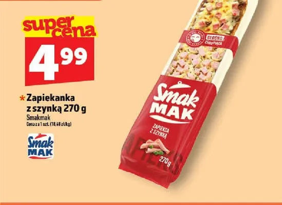 Zapiekanka z szynką Smakmak promocja w TOPAZ