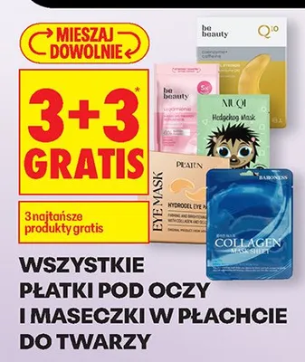 Wszystkie płatki pod oczy i maseczki w płachcie do twarzy promocja w Biedronka