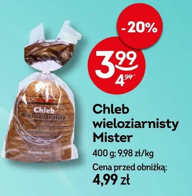 Chleb wieloziarnisty Mister promocja w Żabka