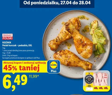 Kurczak podudzia polski XXL Rzeźnik promocja w Lidl
