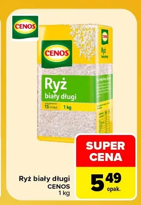 Ryż biały długi Cenos promocja w Carrefour Market