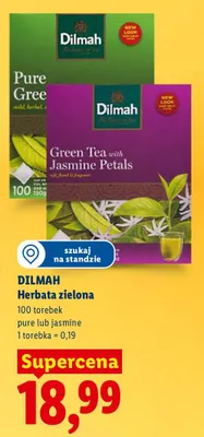 Herbata zielona Pure lub Green Tea with Jasmine Petals promocja w Lidl