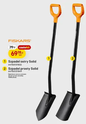 Szpadel ostry Solid Fiskars promocja w Castorama