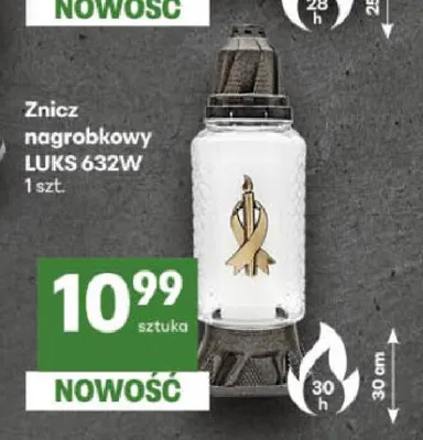 Znicz nagrobkowy Luks 632W promocja w Delikatesy Centrum