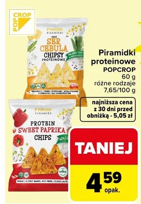 Piramidki proteinowe Popcrop różne rodzaje promocja w Carrefour Market