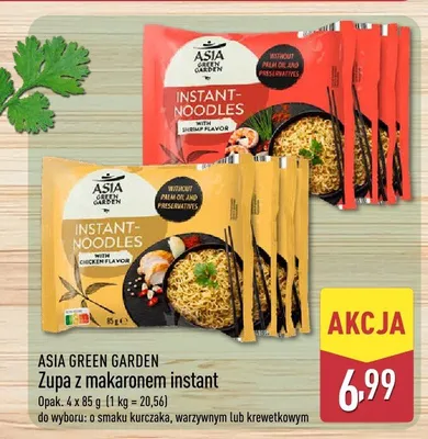 Zupa z makaronem instant ASIA GREEN GARDEN promocja w Aldi