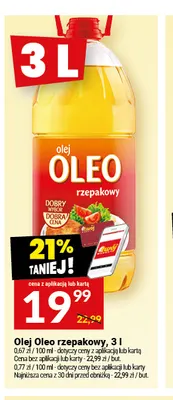 Olej rzepakowy Oleo promocja w Twój Market