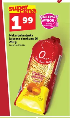 Makaron krajanka jajeczna z kurkumą O! promocja w TOPAZ