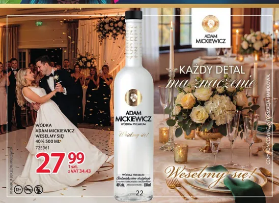 Wódka Adam Mickiewicz Weselmy Się! promocja w Selgros