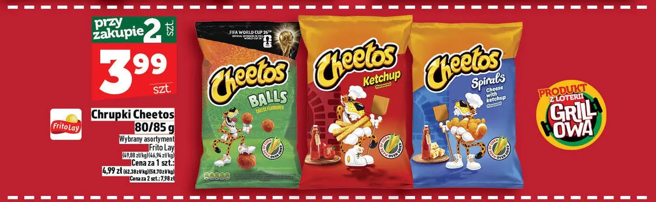 Chrupki Cheetos Ketchup Frito Lay promocja w TOPAZ