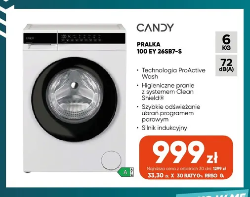 Pralka 100 Ey 26SB7-S Candy promocja w Max Elektro