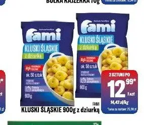 Kluski śląskie Fami z dziurką promocja w Tomi Markt