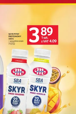 Skyr pitny proteinowy mango-marakuja Mlekovita promocja w Selgros