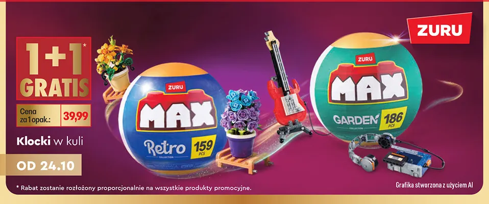 Klocki w kuli Zuru Max Retro promocja w Biedronka