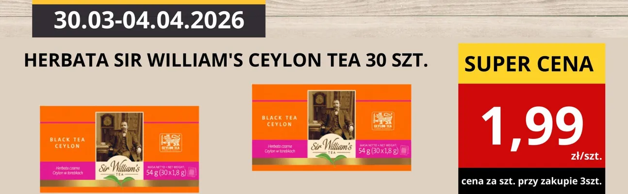 Herbata Ceylon Tea promocja w Supeco