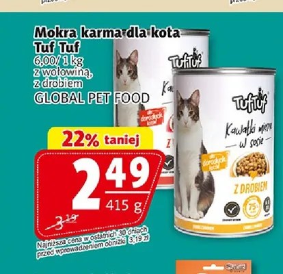 Mokra karma dla kota z wołowiną Tuf promocja w Prim Market